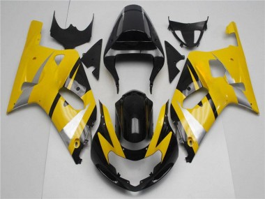 Amarillo Negro Kits Completo Carenado GSXR 600 / 750 K1 K2 K3 01-03