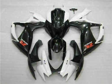 Blanco Negro ABS Plástica GSXR 600 / 750 K6 06-07