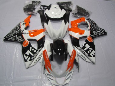 Blanco Negro Naranja Brillante Logic Carenado GSXR 1000 K9 09-16