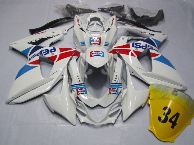 Blanco Pepsi 34 Carenado GSXR 1000 K9 09-16