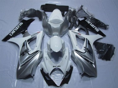 Blanco Plata Negro Carenado & Plástico GSXR 1000 K7 07-08