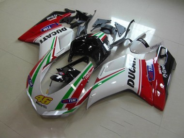 Blanco Rojo 46 Carenado Ducati 1098 07-14