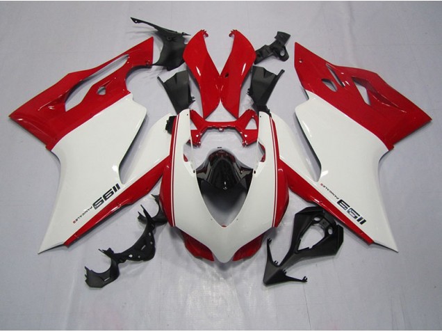 Blanco Rojo Inyección Kit Carenado Ducati 1199 11-14