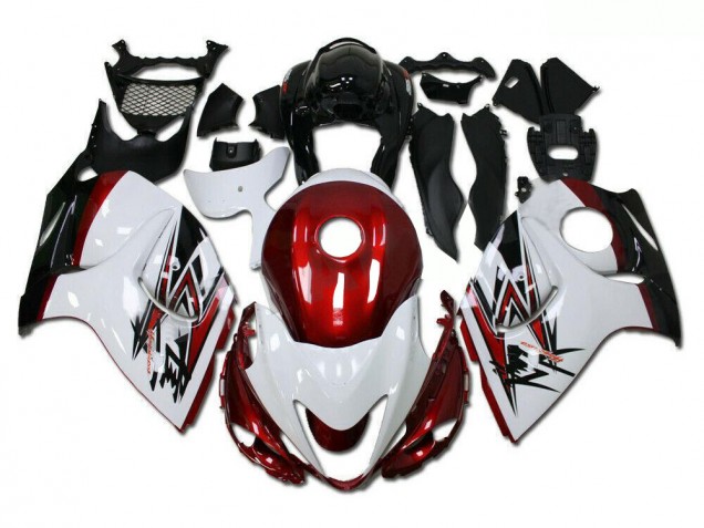 Blanco Rojo Plástico GSXR 1300 Hayabusa 08-19