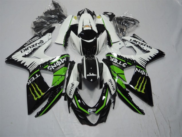 Negro Blanco Verde Monster Pizzoli Carenado GSXR 1000 K9 09-16